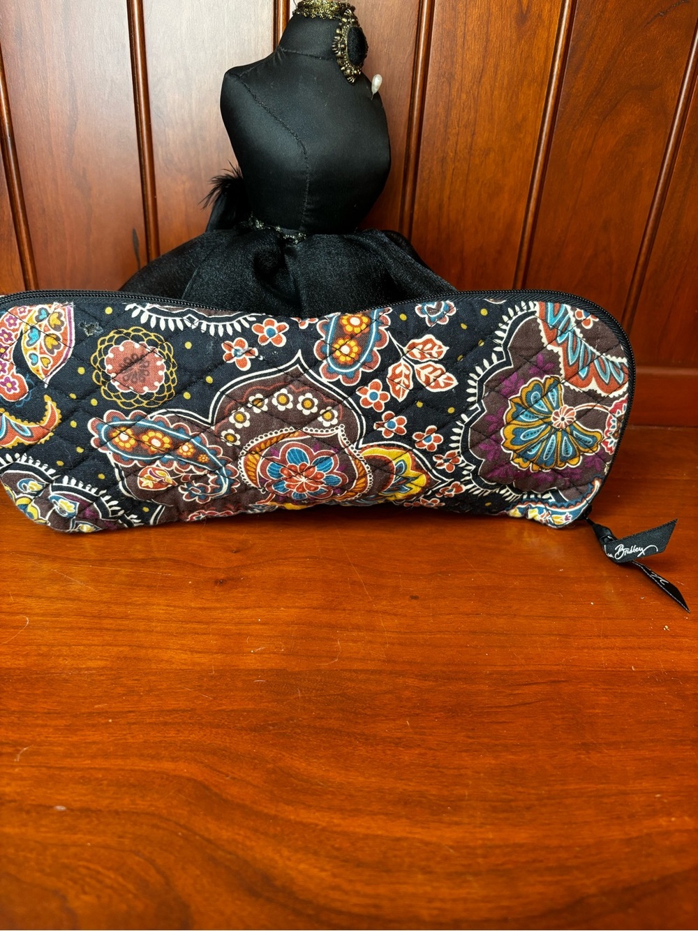 Quilted cotton zip-close pouch or case by Vera Bradley in their retired